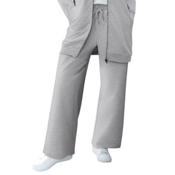 ellos Plus Size Wide Leg French Terry Sweatpant