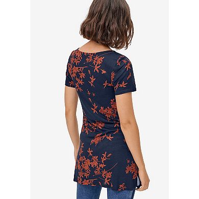 ellos Plus Size Side Slit A-Line Tunic