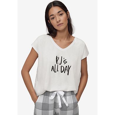 ellos Plus Size Screen-Print Sleep Tee