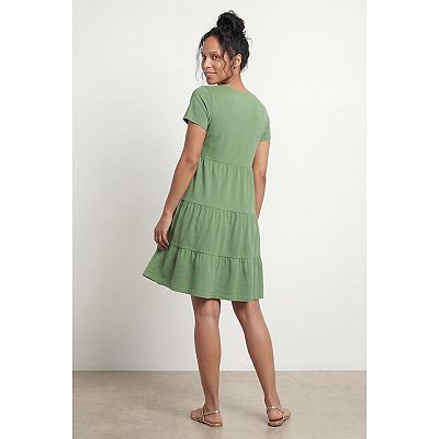 cotton dress plus size Anysize 3/4 sleeves soft linen lantern loose midi with utility pockets spring summer dress plus size clothing F39TE 100% soft cotton jersey Plus Size Women's Cotton Spandex