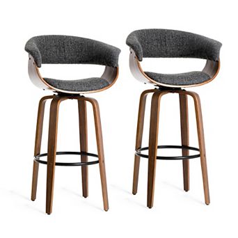 Glitzhome Swivel Barstools Set Of 2