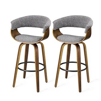 Glitzhome Swivel Barstools Set Of 2