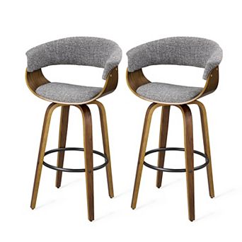 Glitzhome Swivel Barstools Set Of 2