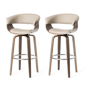 Glitzhome Swivel Barstools Set Of 2