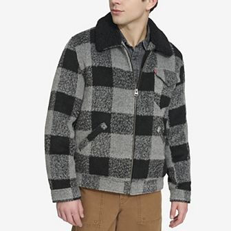 Men's Levi's® Wool Blended Depot Jacket with Sherpa Collar