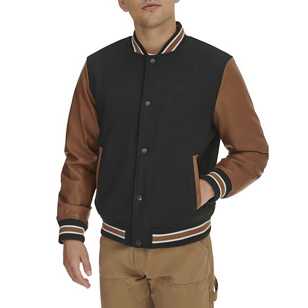Levi's mixed media bomber jacket sales