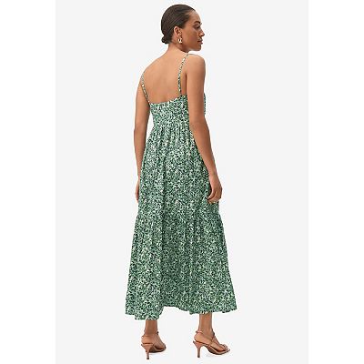 chinese dress ladies Ellos Women's Plus Size Gauze Maxi Dress