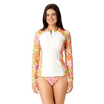 Juniors' Hurley Dahlia Dreams Zip Front Rashguard