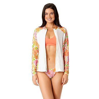 Juniors' Hurley Dahlia Dreams Zip Front Rashguard