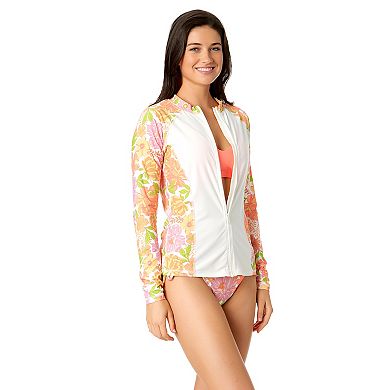 Juniors' Hurley Dahlia Dreams Zip Front Rashguard
