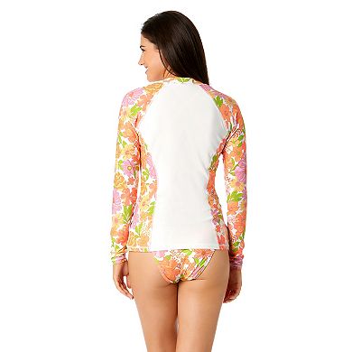 Juniors' Hurley Dahlia Dreams Zip Front Rashguard