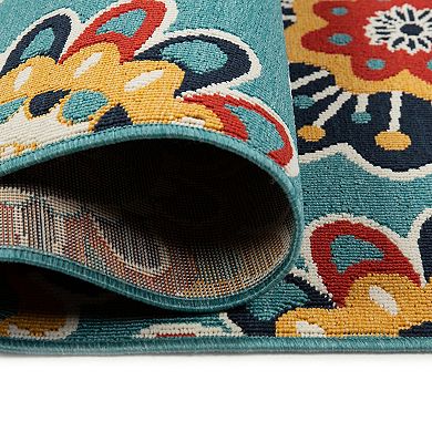 Sonoma Goods For Life Floral Medallion Indoor / Outdoor Area or Throw Rug