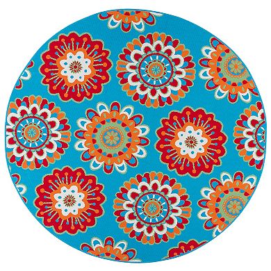 Sonoma Goods For Life Floral Medallion Indoor / Outdoor Area or Throw Rug