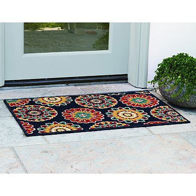 Sonoma Goods For Life Floral Medallion Indoor / Outdoor Area or Throw Rug