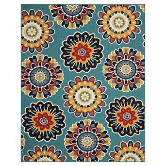 Sonoma Goods For Life® Floral Medallion Indoor / Outdoor Area or Throw Rug