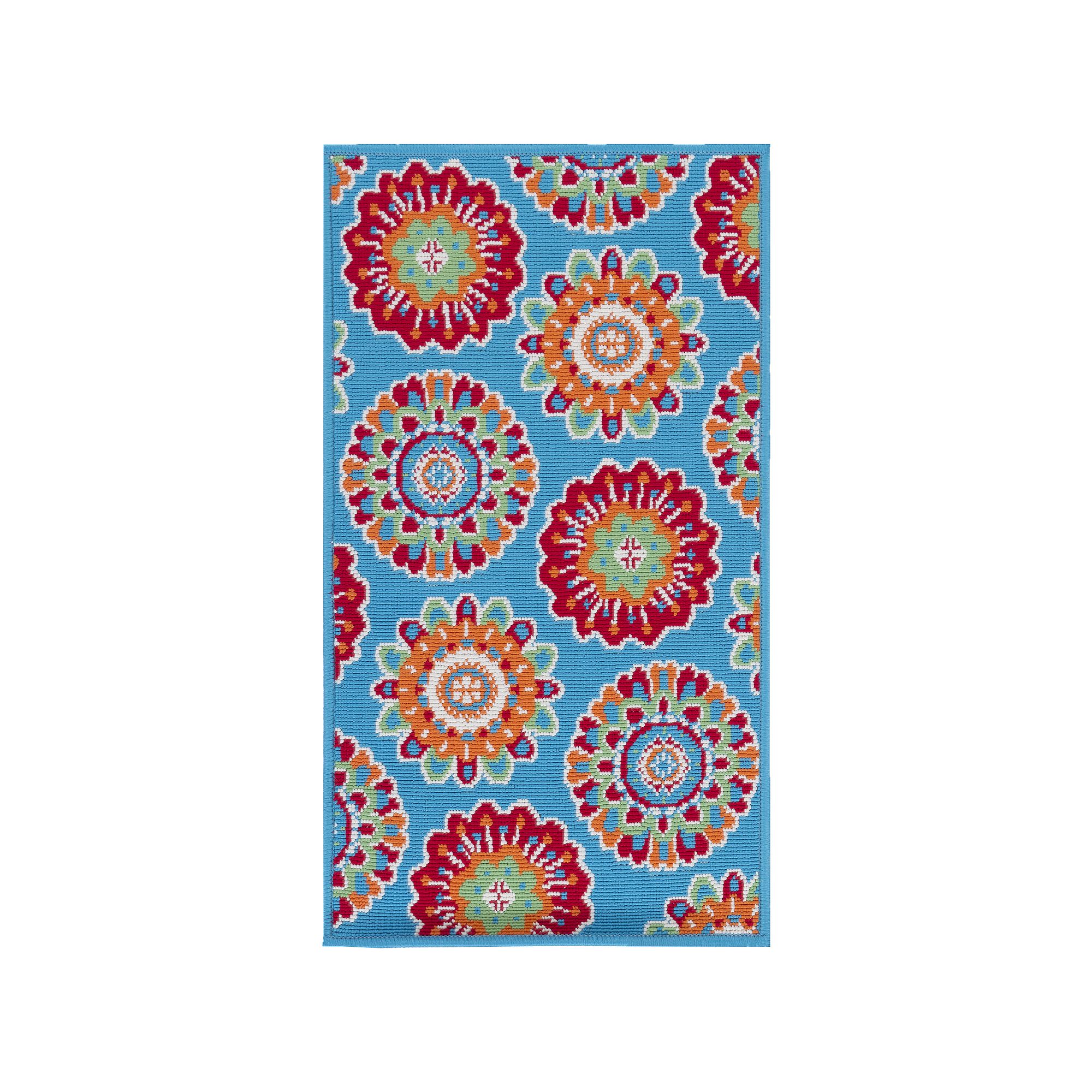 Sonoma Goods For Life® Floral Medallion Indoor / Outdoor Area or Throw Rug