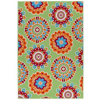 Sonoma Goods For Life® Floral Medallion Indoor / Outdoor Area or Throw Rug