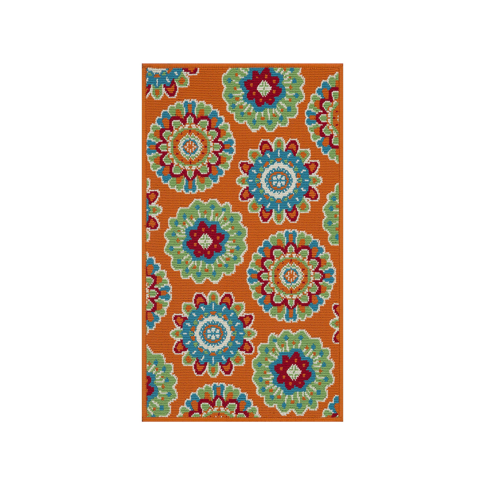 Sonoma Goods For Life® Floral Medallion Indoor / Outdoor Area or Throw Rug
