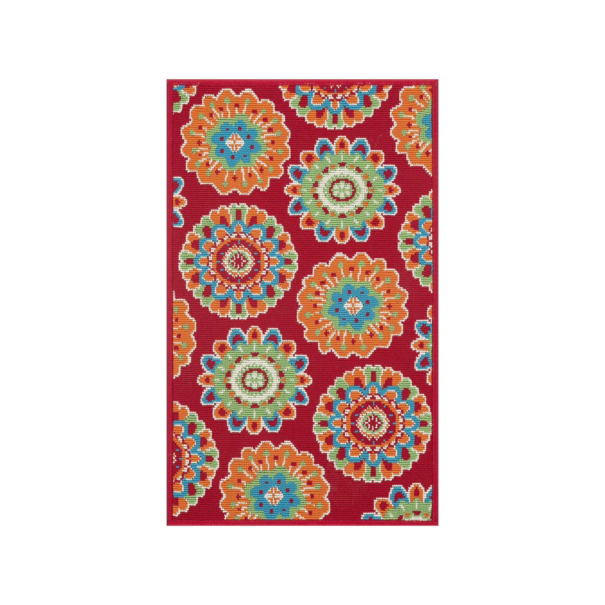 Sonoma Goods For Life® Floral Medallion Indoor / Outdoor Area or Throw Rug