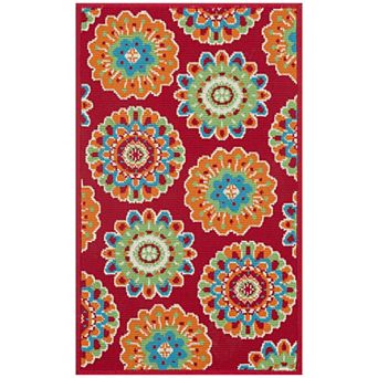 Sonoma Goods For Life® Floral Medallion Indoor / Outdoor Area or Throw Rug