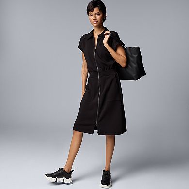 Women's Simply Vera Vera Wang Zip Front Midi Dress
