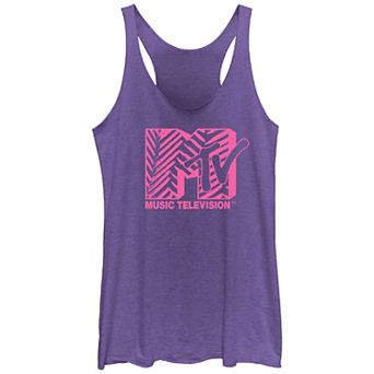 Juniors' MTV Brush Strokes Logo Racerback Tank Top