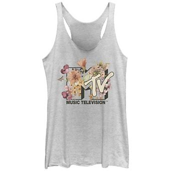 Juniors' MTV Wild Flowers Logo Racerback Tank Top