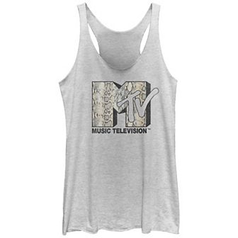 Juniors' MTV Snake Print Logo Racerback Tank Top