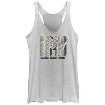 Juniors' MTV Snake Print Logo Racerback Tank Top