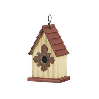 Glitzhome 9" H Rustic Patriotic Wooden Decorative Bird House