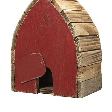 Glitzhome 8.5" H Distressed Solid Wood Birdhouse