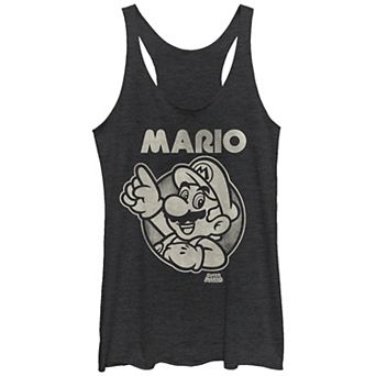 Juniors' Nintendo Super Mario Bros Mario Stamp Racerback Tank Top