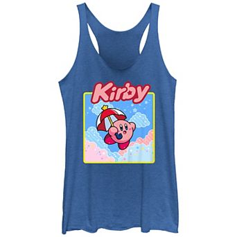 Juniors' Nintendo Kirby Starry Box Racerback Tank Top