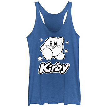 Juniors' Nintendo Kirby Black And White Poster Racerback Tank Top