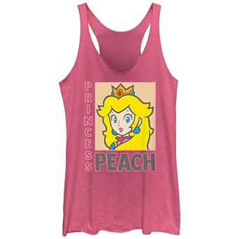Juniors' Nintendo Super Mario Bros Princess Peach Frame Portrait Racerback Tank Top