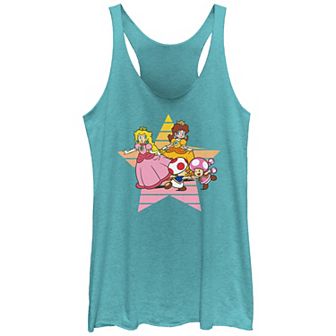 Juniors' Nintendo Super Mario Bros Princess Peach And Friends Racerback Tank Top
