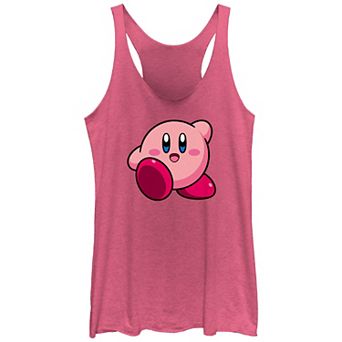 Juniors' Nintendo Kirby Waving Racerback Tank Top