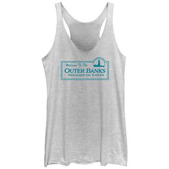 Juniors' Outer Banks Welcome Sign Racerback Tank Top
