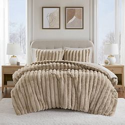 Madison Park Jasmine 3 pc Ultrasoft Faux Fur Comforter Set