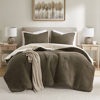 Madison Park Riordan Textured Knit Chenille Midweight Comforter Set