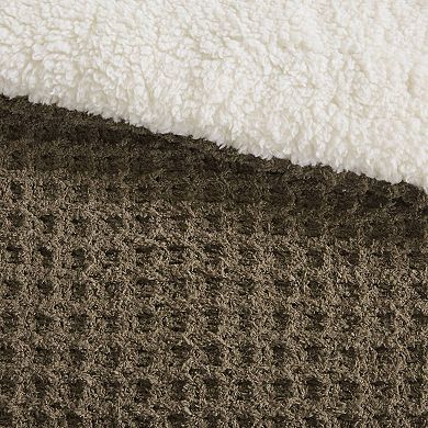 Madison Park Riordan Waffle Knit Chenille Midweight Comforter Set