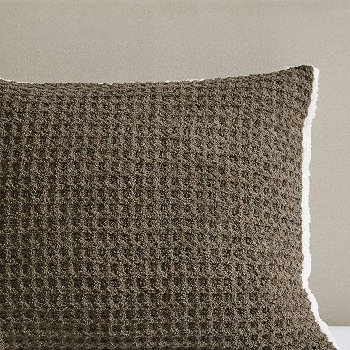 Madison Park Riordan Waffle Knit Chenille Midweight Comforter Set