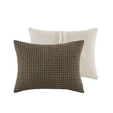 Madison Park Riordan Waffle Knit Chenille Midweight Comforter Set