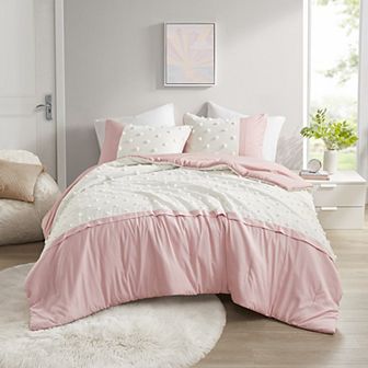 Intelligent Design Monica Colorblock Clip Jacquard Comforter Set
