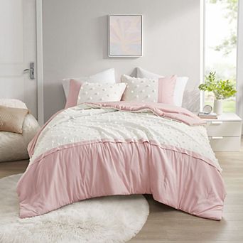 Intelligent Design Monica Colorblock Clip Jacquard Comforter Set