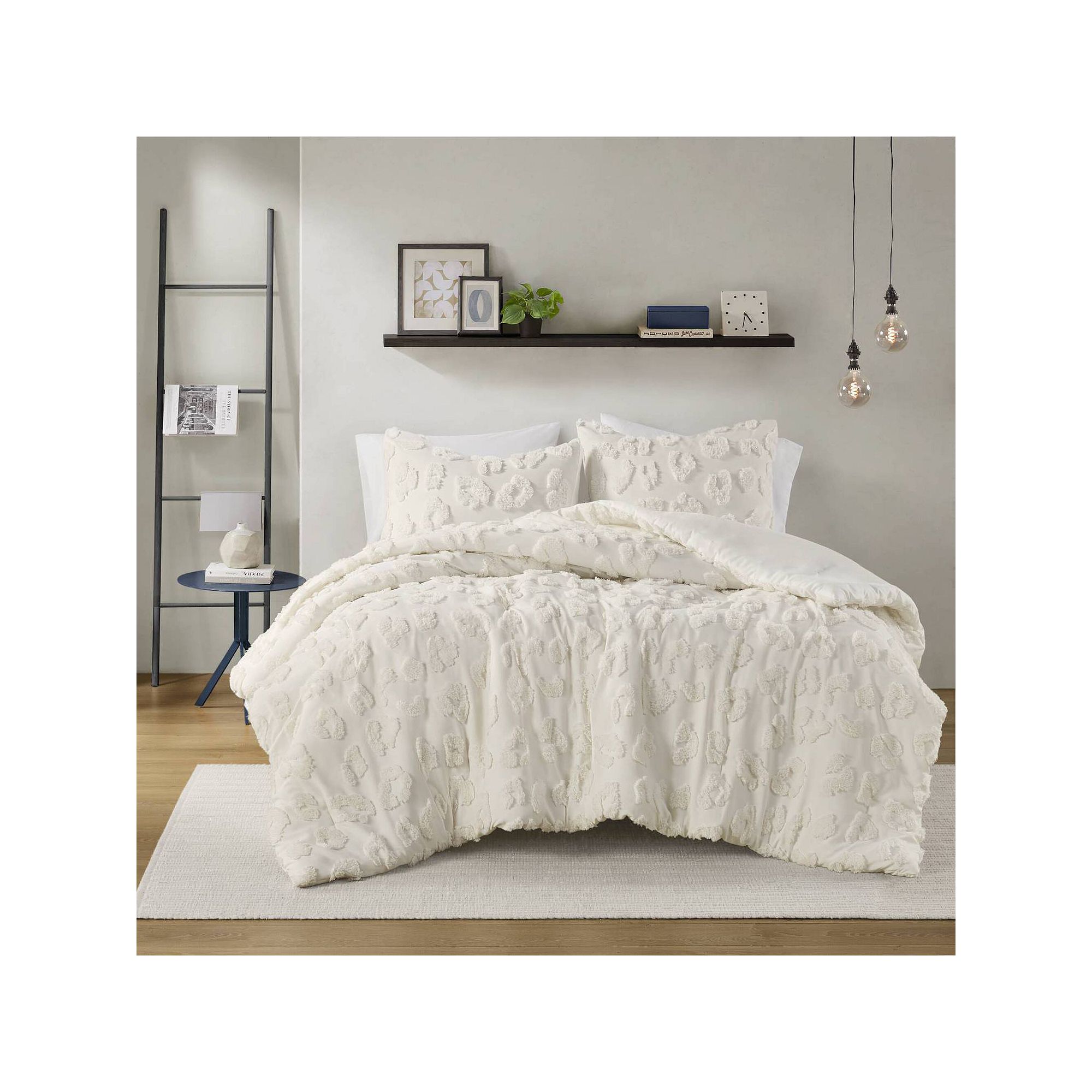 Intelligent Design Sophie Animal Chenille Duvet Cover Set, White