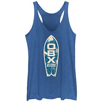 Juniors' Outer Banks Surfboard Racerback Tank Top