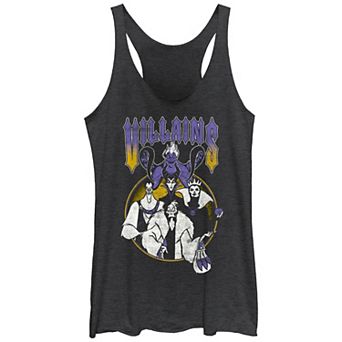 Disney's Villains Metal Style Cover Juniors' Racerback Tank Top