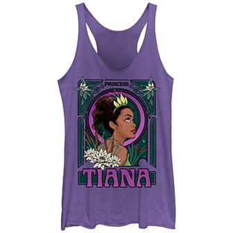 Disney's The Princess And The Frog Tiana's Profile Portrait Juniors' Racerback Tank Top