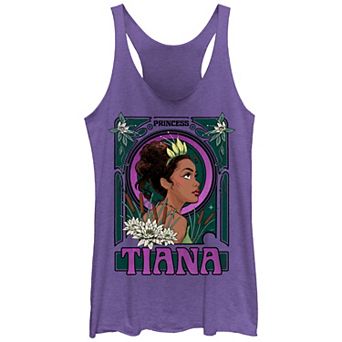 Disney's The Princess And The Frog Tiana's Profile Portrait Juniors' Racerback Tank Top